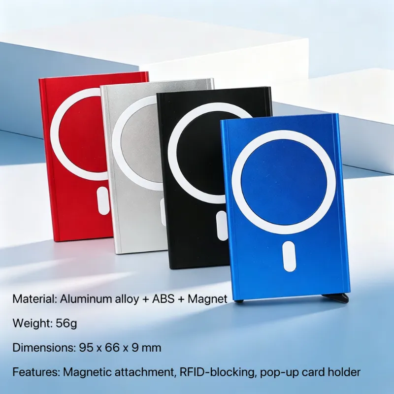 Magnetic Aluminum Auto Pop-Up Card Holder